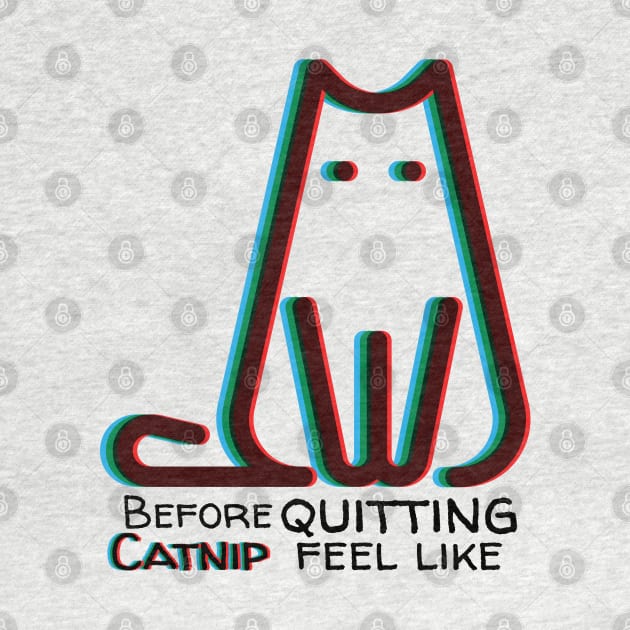 Blurry vision before quiting catnip | Cat lover by Sam Design Studio